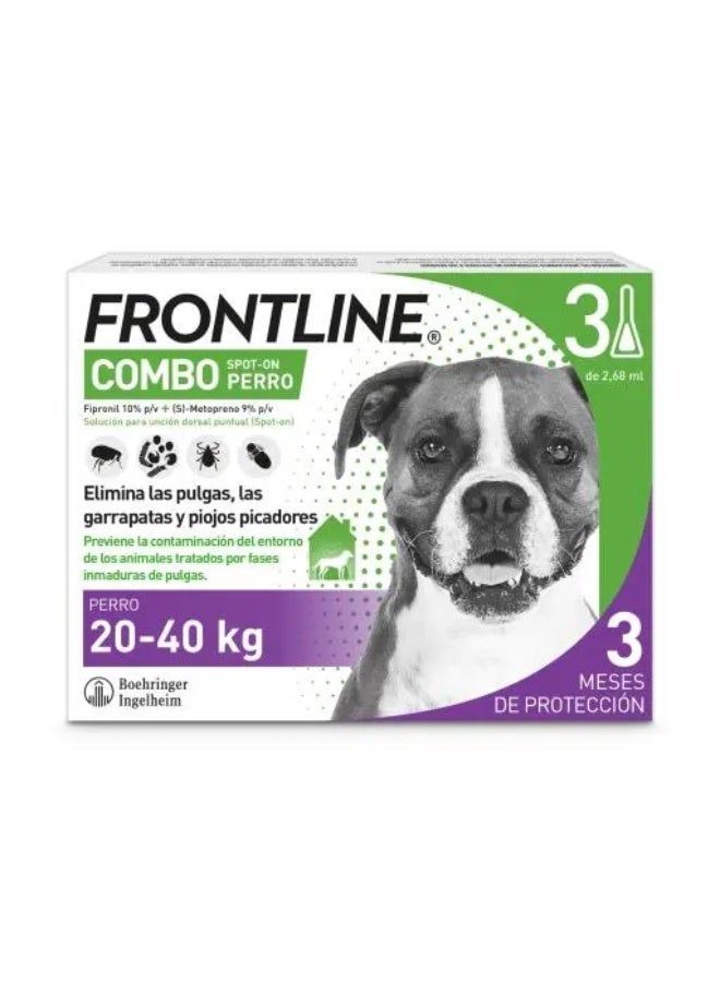 FRONTLINE FLEA & TICK SPOT ON COMBO FOR DOGS 20 - 40 KG - Image 1